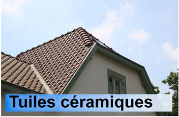 Toitures en tuiles de terre cuite céramique émaillée